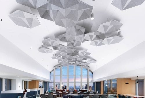 Polyester felt decorative ceiling panels